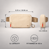 Weedeek WD Daily 1L Crossbody Bag — Bottle-Ready Waist Pack