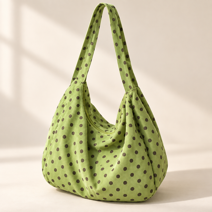 Weedeek Avocado Polka Slouch Tote