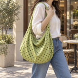 Weedeek Avocado Polka Slouch Tote