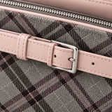 Weedeek Blush Plaid Belted Shoulder Bag