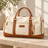 Weedeek Cream & Cognac Garment Roller Bag