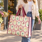Weedeek Floral Gingham Shopping Tote