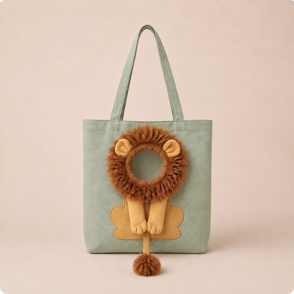 Weedeek Lion Mane Pet Carrier Tote – Canvas Shoulder Bag