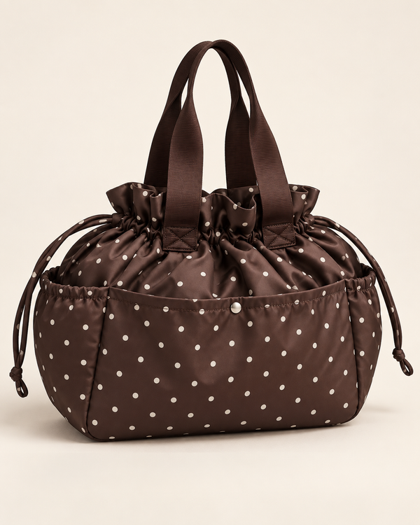 Weedeek Brown Polka Dot Lunch Tote