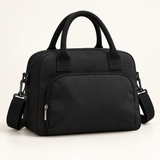 Black logo-free insulated lunch tote, Large