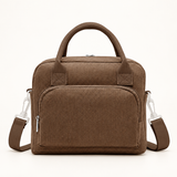 Brown Corduroy logo-free insulated lunch tote, Large