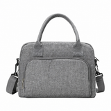 Gray logo-free insulated lunch tote, Large