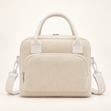 Khaki Corduroy logo-free insulated lunch tote, Large