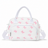 Pink Bow logo-free insulated lunch tote, Large